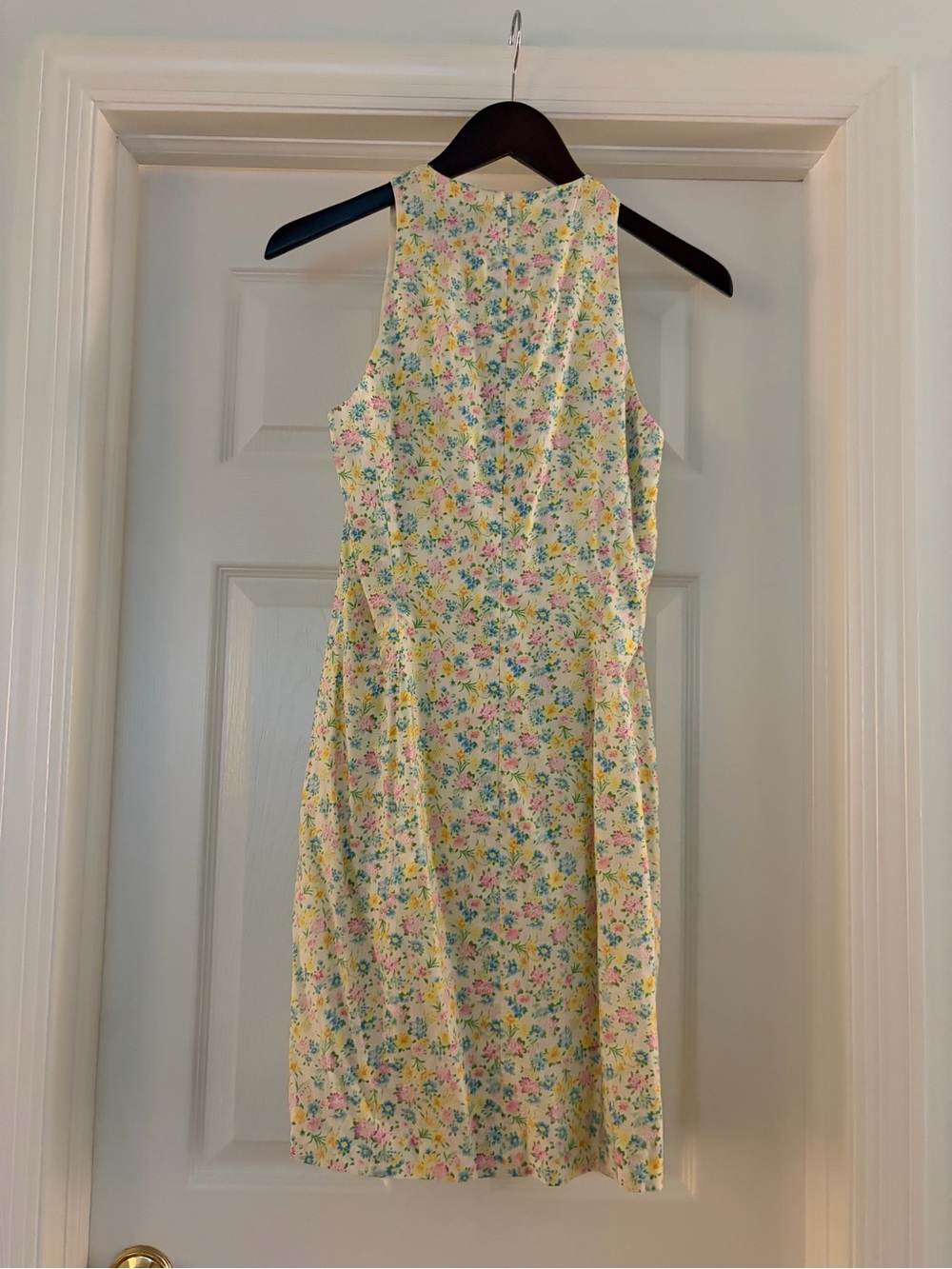 Ralph Lauren Pale Yellow Floral Sleeveless Dress